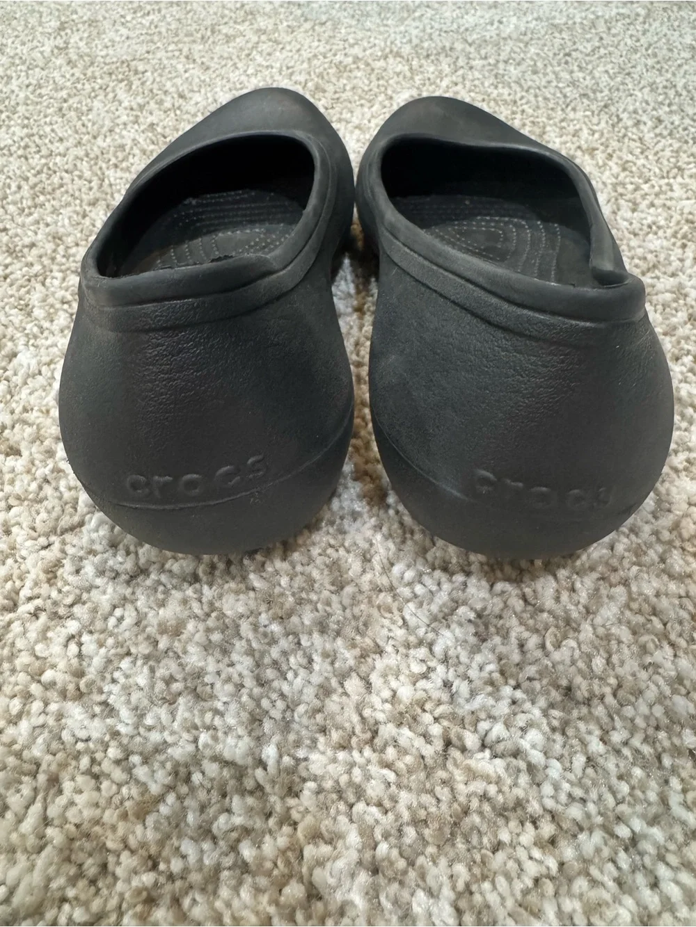 CROCS Black Ballet Flats Slip On NWOT